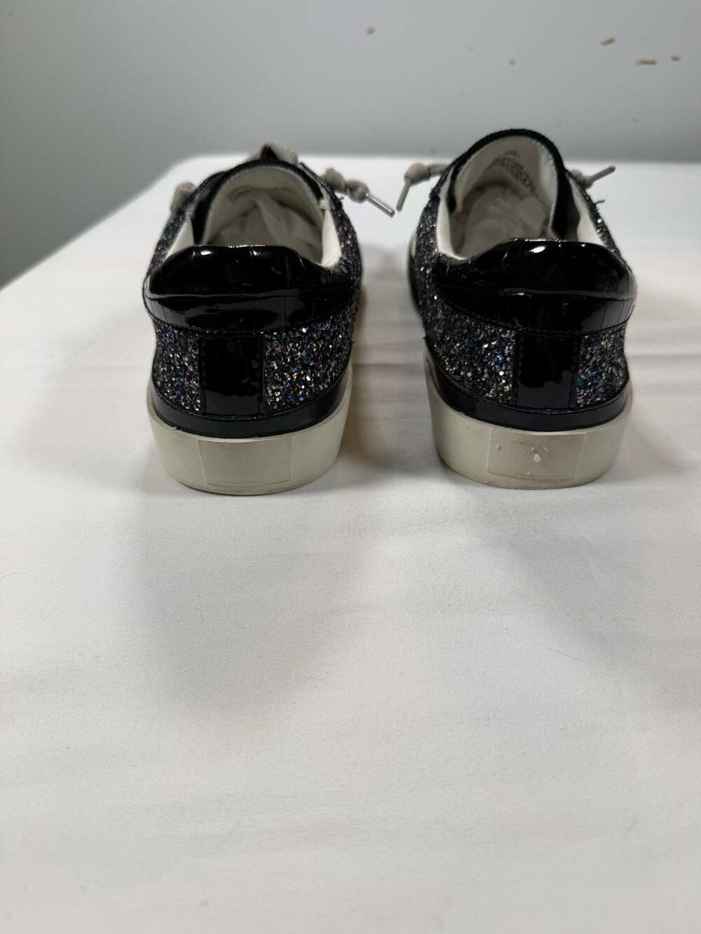 Steve Madden Embark Black Glitter Low Top Sneakers Size 9M - Picture 3 of 7